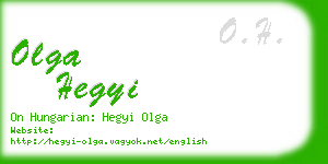 olga hegyi business card